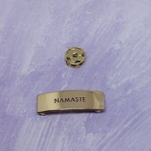 👍5 For $20 Keep Collective Gold Tone Charms Namaste Long Charm & Soccer Ball
